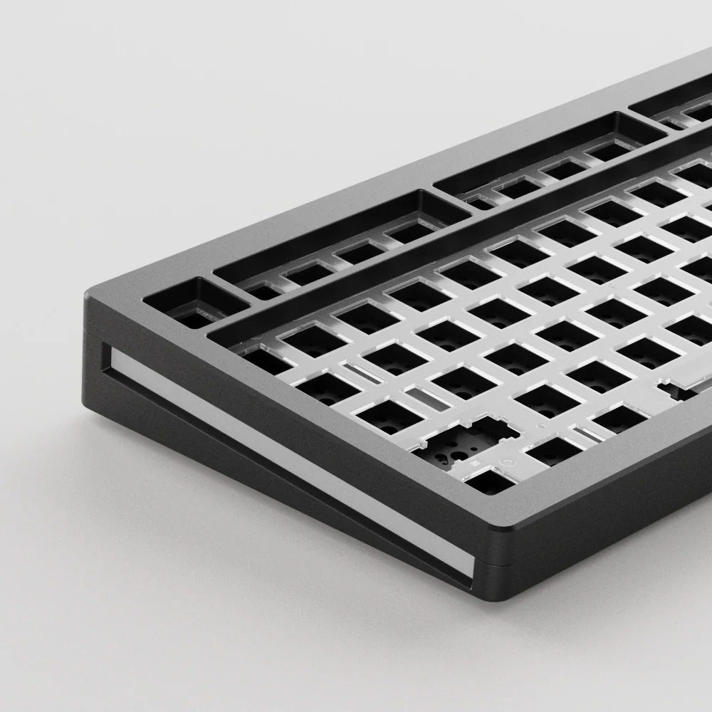 MonsGeek M2 QMK Aluminium Case Mechanical Keyboard Hot-Swappable Gasket DIY Kit (Black) - Image 4