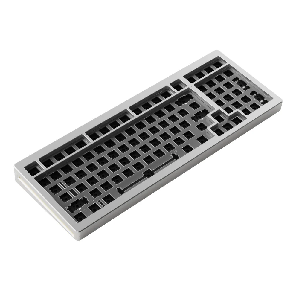 MonsGeek M2 QMK Aluminium Case Mechanical Keyboard Hot-Swappable Gasket DIY Kit (Silver) - Image 2