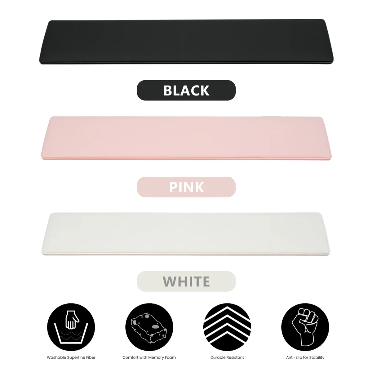 MonsGeek Wrist Rest (98 Size) (Black, Pink, White)