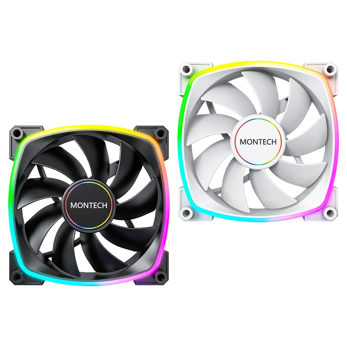 Montech AX140 PWM 140mm ARGB Single Fan Kit (Black, White)