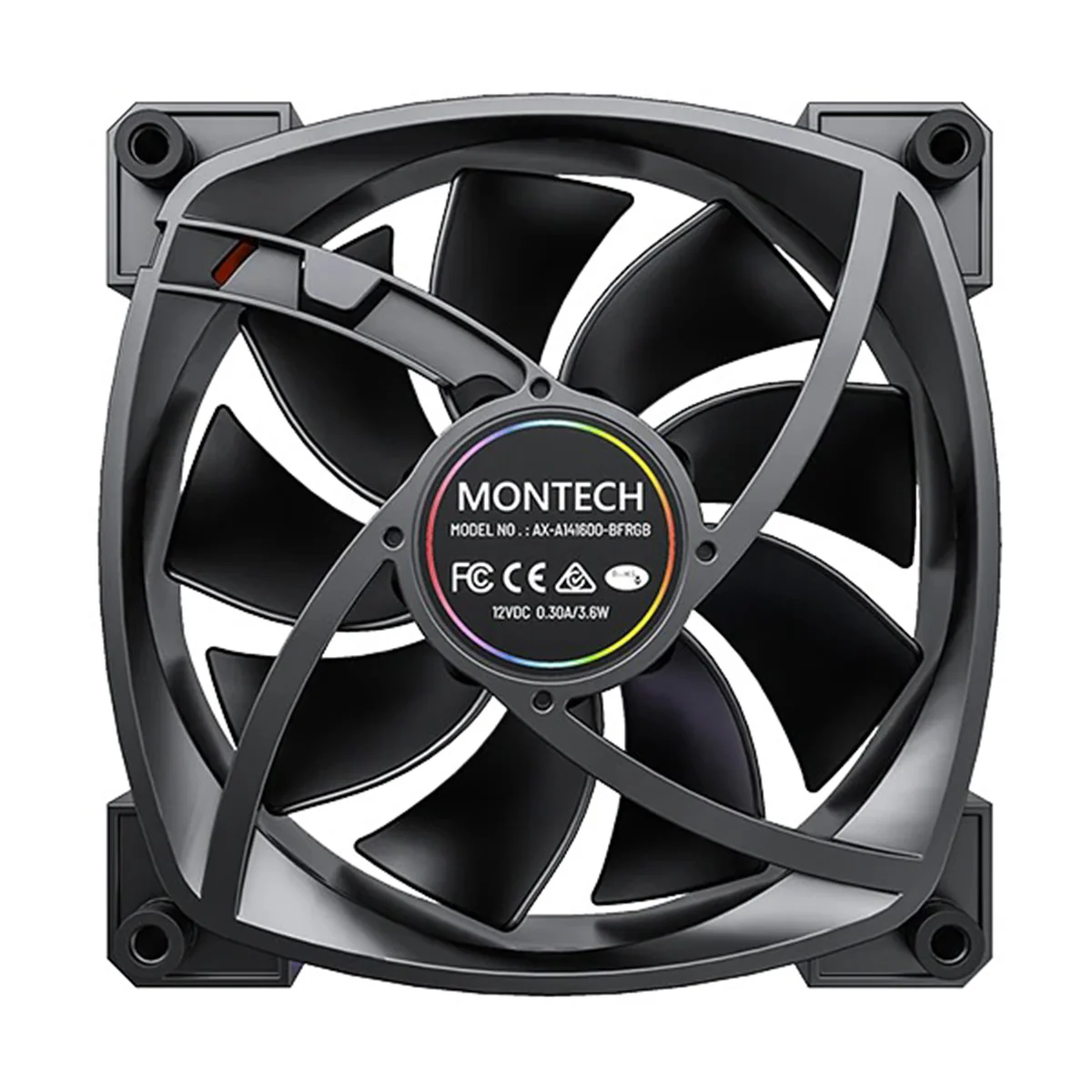 Montech AX140 PWM 140mm ARGB Single Fan Kit (Black, White) - Image 6