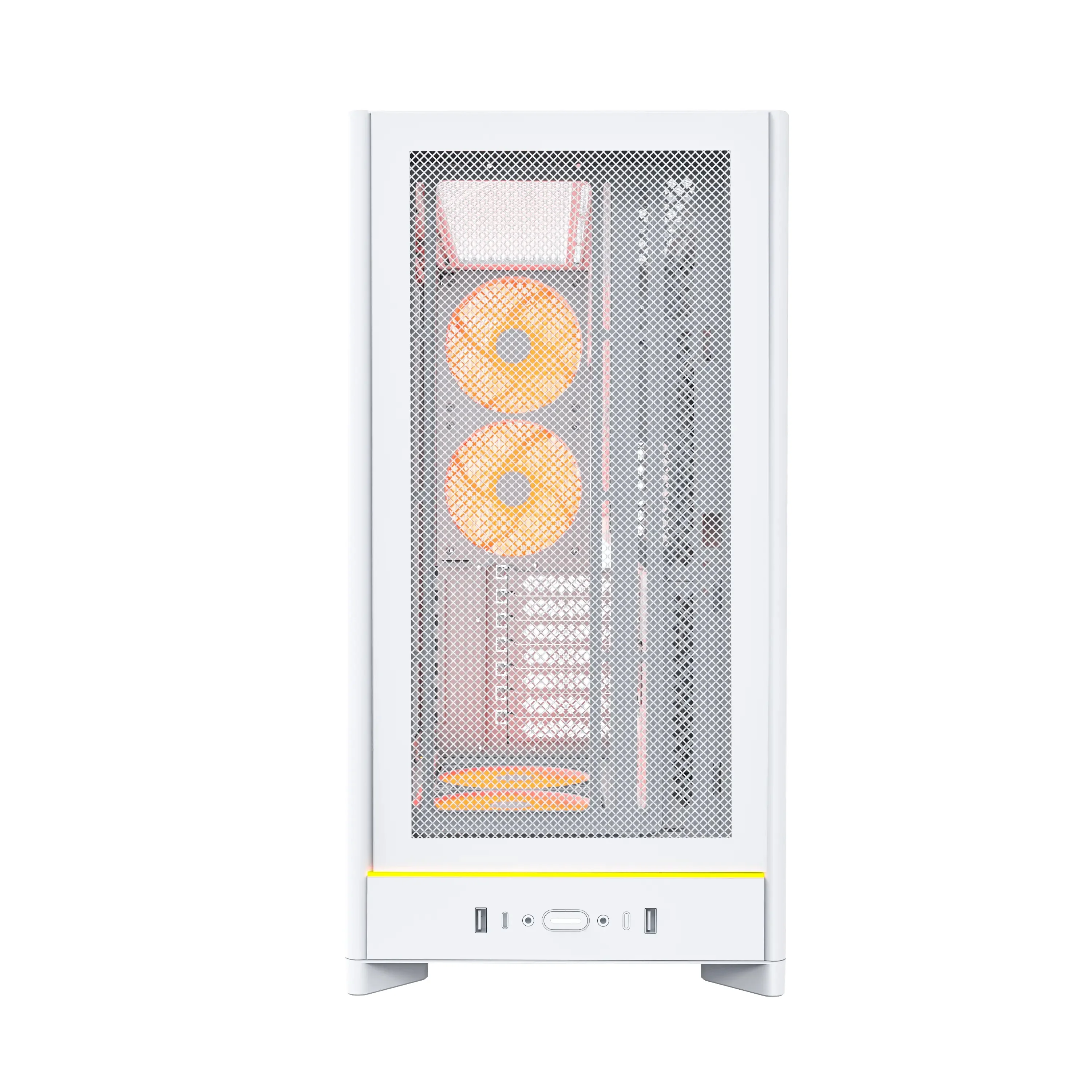 Montech HS01 Pro ATX Mid-Tower Mesh Front & TG Side Panel PC Case (Black, White) - Image 16