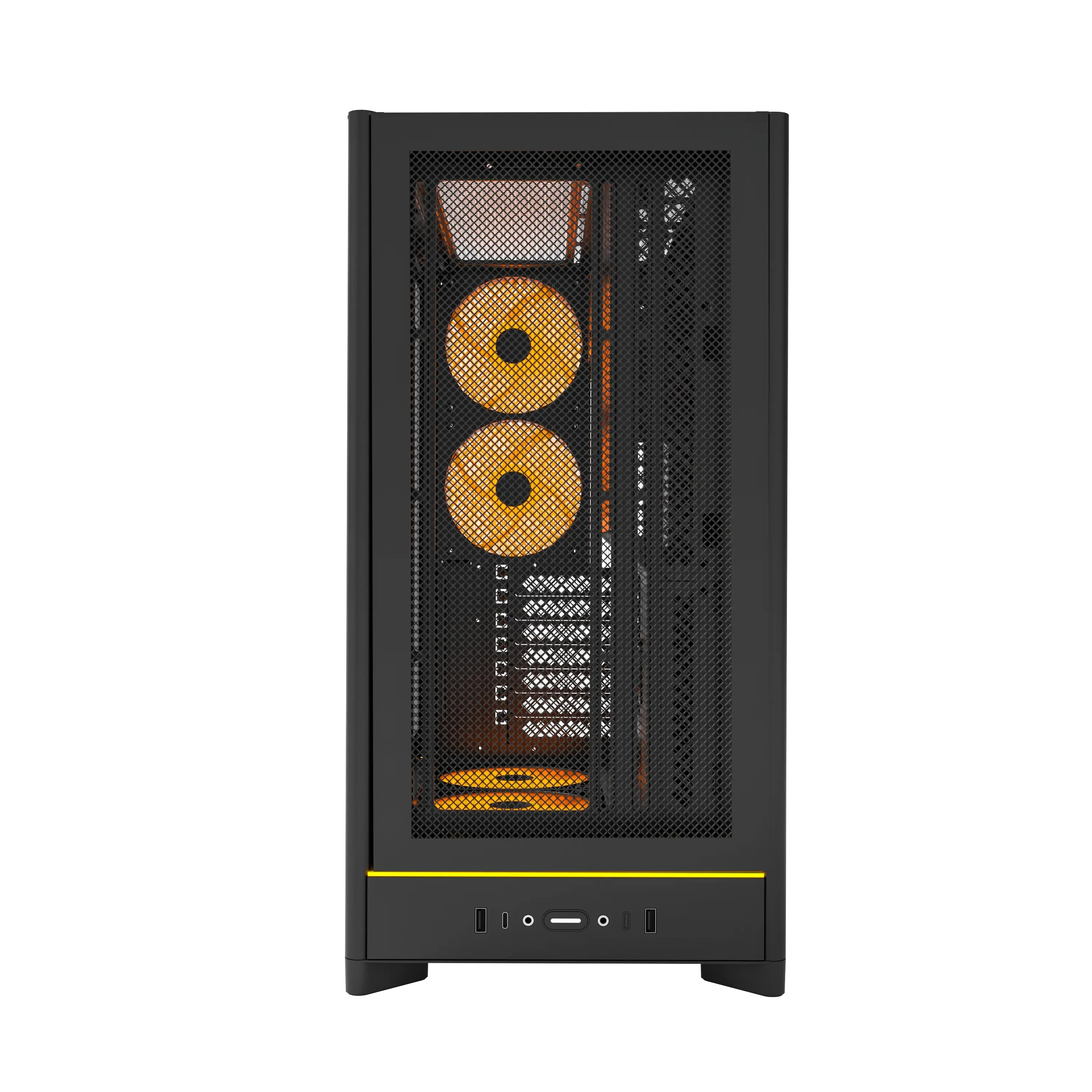 Montech HS01 Pro ATX Mid-Tower Mesh Front & TG Side Panel PC Case (Black, White) - Image 8