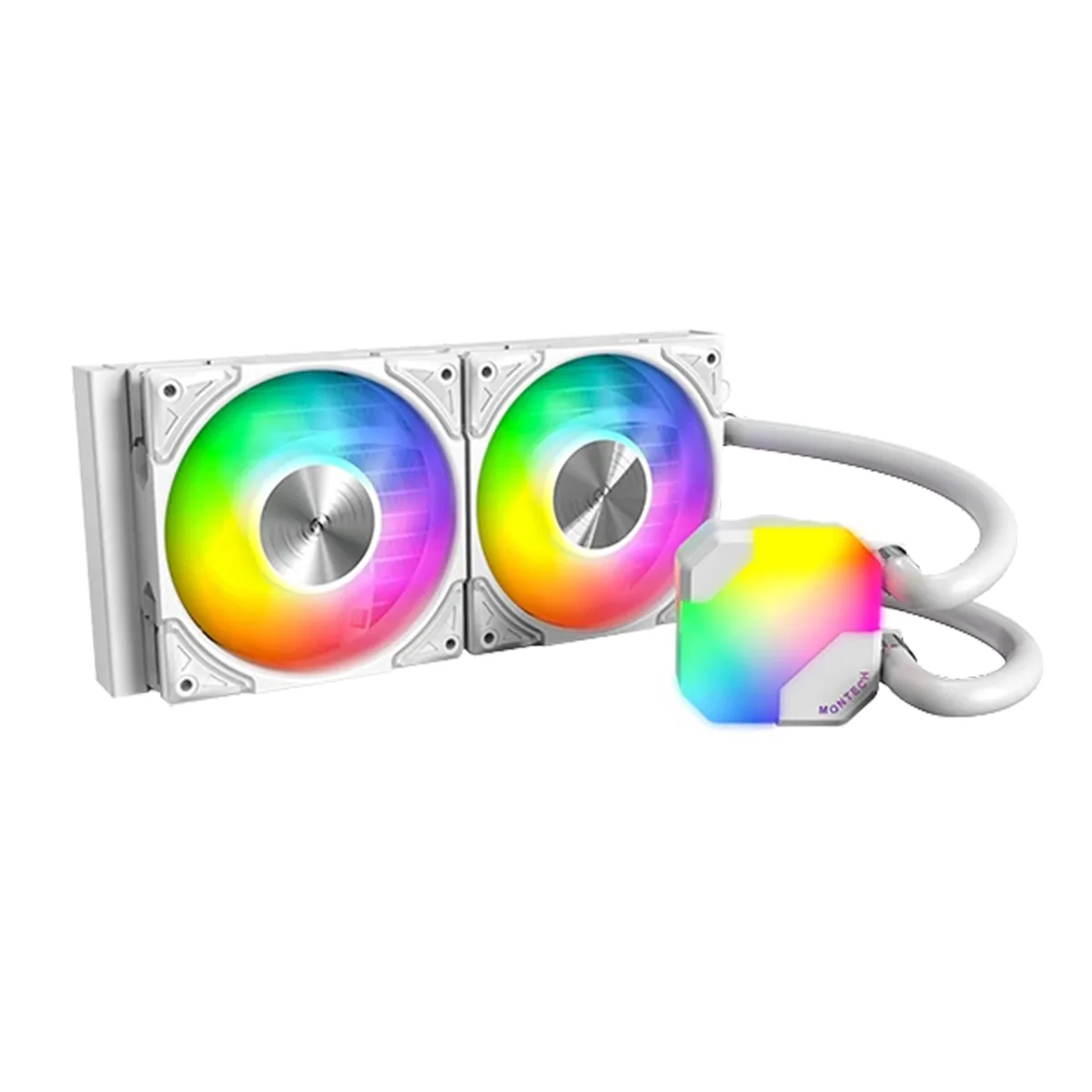Montech HyperFlow ARGB 240 AIO CPU Liquid Cooler (Black, White) - Image 7