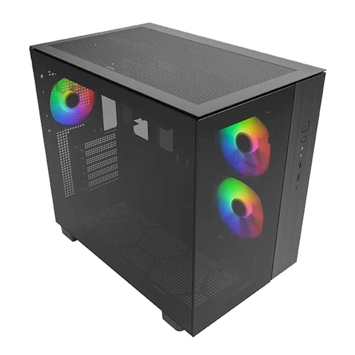 Montech King 65 Pro Mid Tower PC Case (Black, White) - Image 2