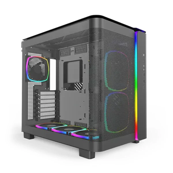 Montech King 95 Pro Mid-Tower Curved Tempered Glass Front Panel PC Case (Black) - Image 2
