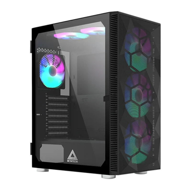 Montech X3 Mesh Mid Tower PC Case (Black, White) - Image 10