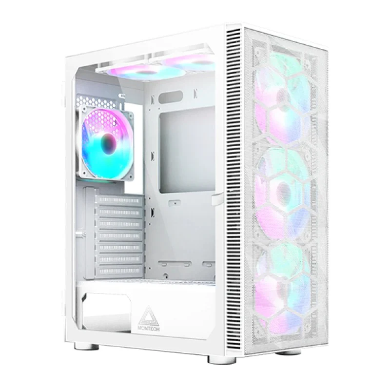 Montech X3 Mesh Mid Tower PC Case (Black, White) - Image 2