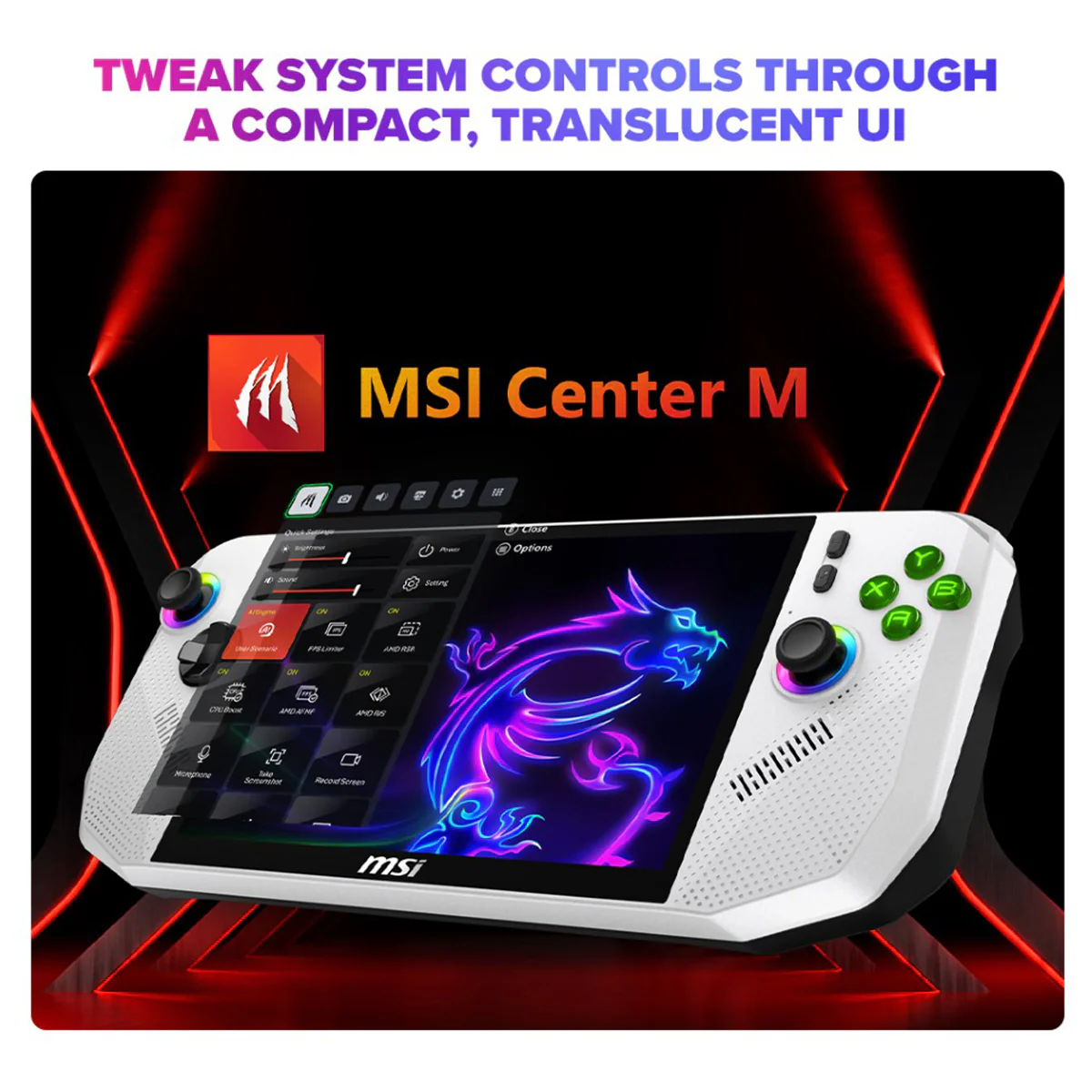 MSI Claw A8 BZ2EM-022PH Handheld Gaming (Polar Tempest) | 8" FHD+ (1920x1200) 120Hz Touchscreen | Ryzen Z2 Extreme | 24GB RAM | 1TB SSD | AMD Radeon Graphics | Windows 11 Home - Image 4