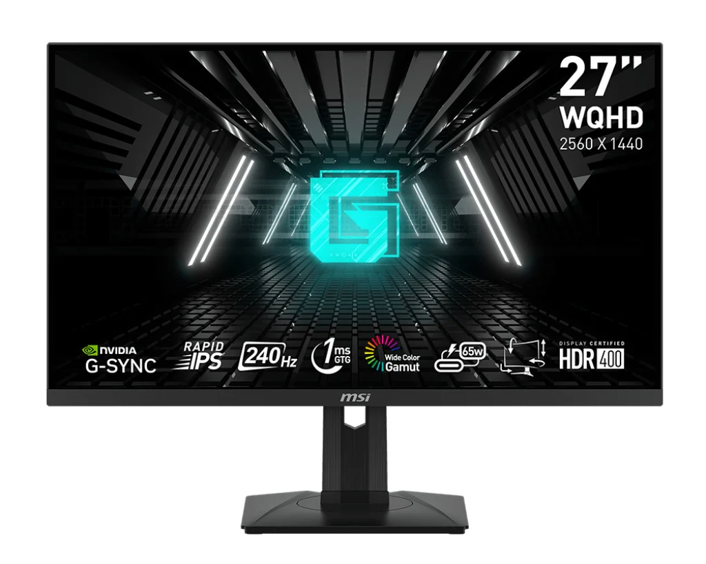 MSI G274QPX WQHD 27" Rapid IPS 240hz 1ms GTG G-Sync (2560x1440) Esports Gaming Monitor - Image 2