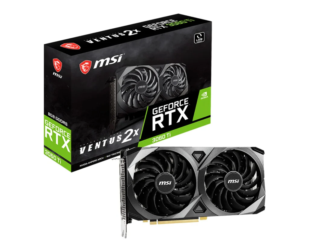 MSI Geforce RTX 3060 Ti Ventus 2X 8GB OC GDDR6X Graphics Card - Image 5