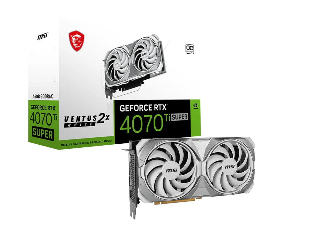 MSI GeForce RTX 4070 TI Super 16GB Ventus 2X OC GDDR6X Graphics Card (White) - Image 5