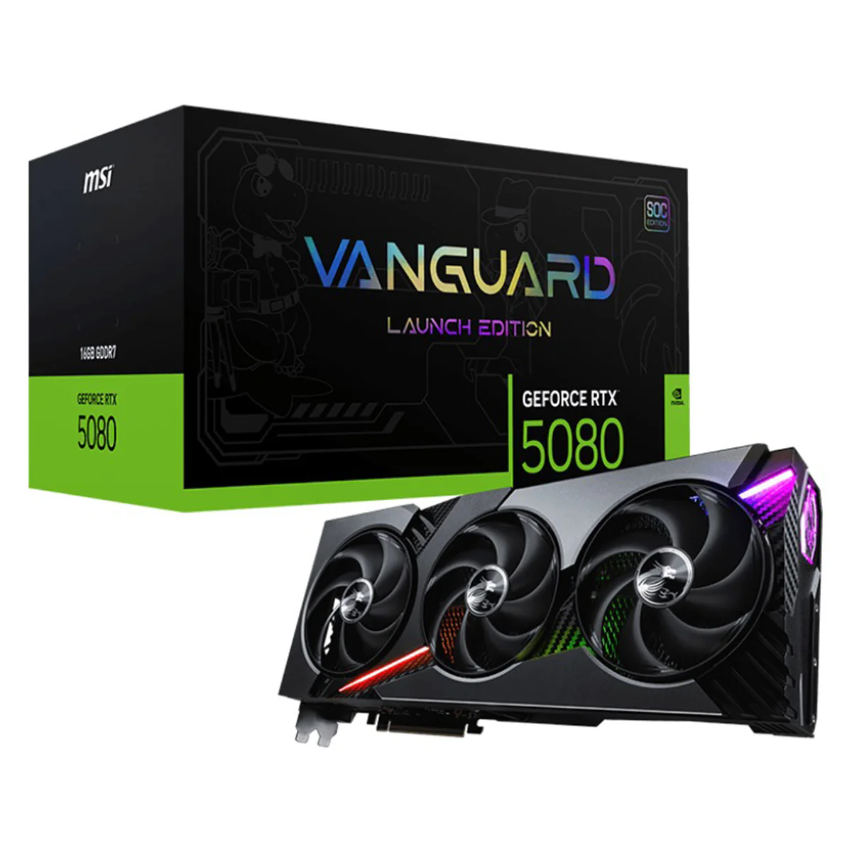 MSI Geforce RTX 5080 16GB GDDR7 Vanguard SOC LAUNCH EDITION Graphics Card - Image 7