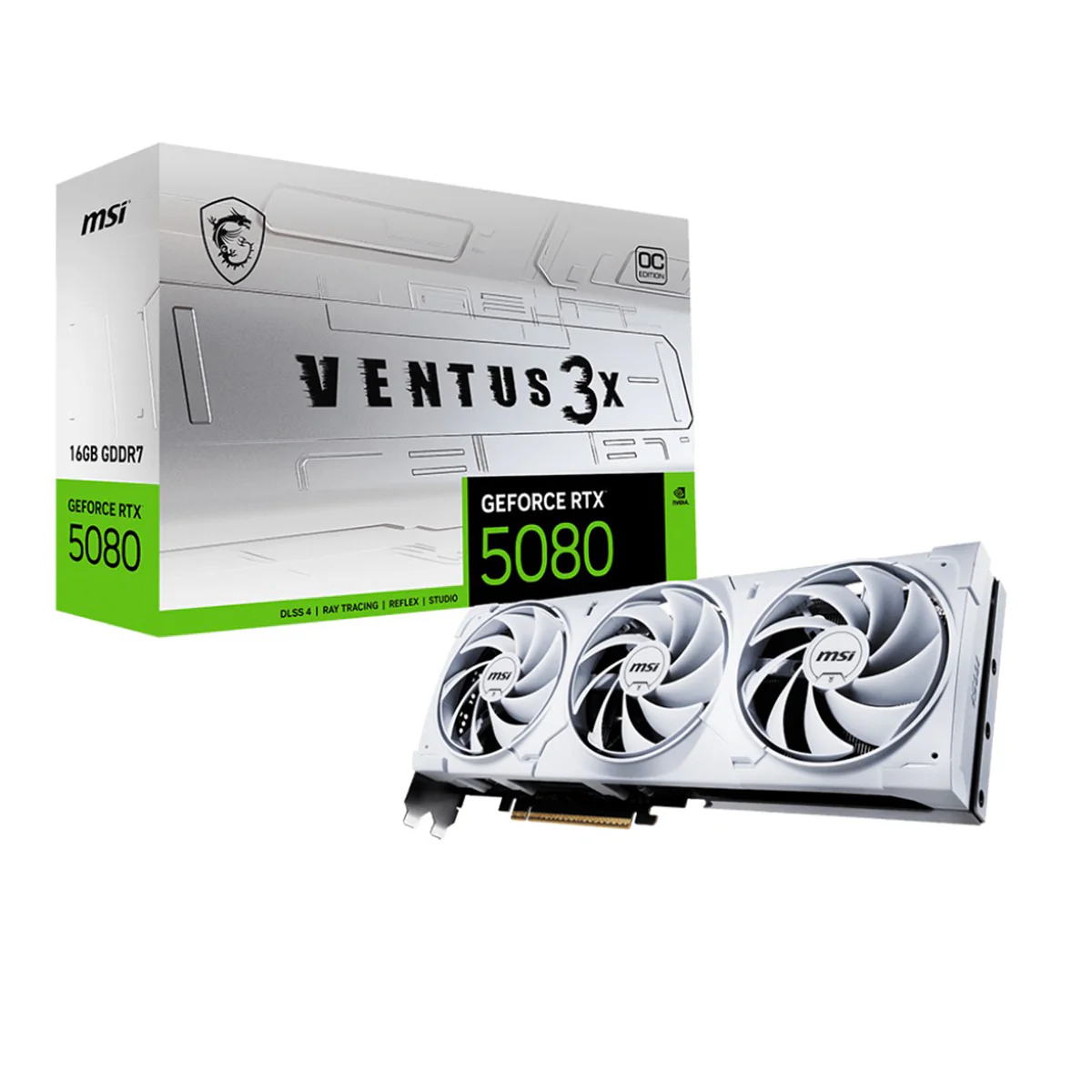 MSI GeForce RTX 5080 16GB Ventus 3X OC GDDR7 Graphics Card (White) - Image 7