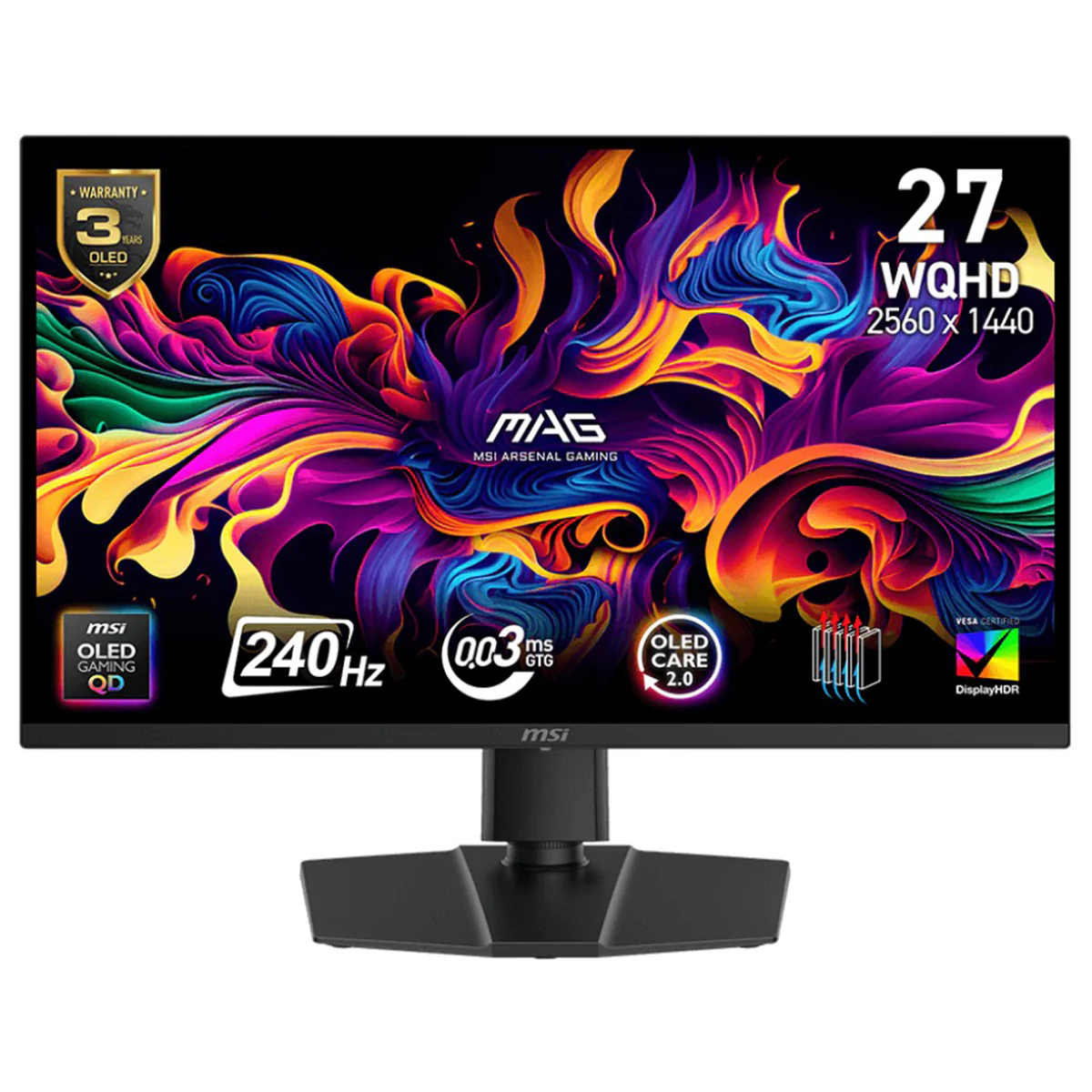 MSI MAG 273QP QD-OLED X24 26.5" WQHD (2560x1440) 240Hz 0.03ms GTG Adaptive-Sync Gaming Monitor - Image 2