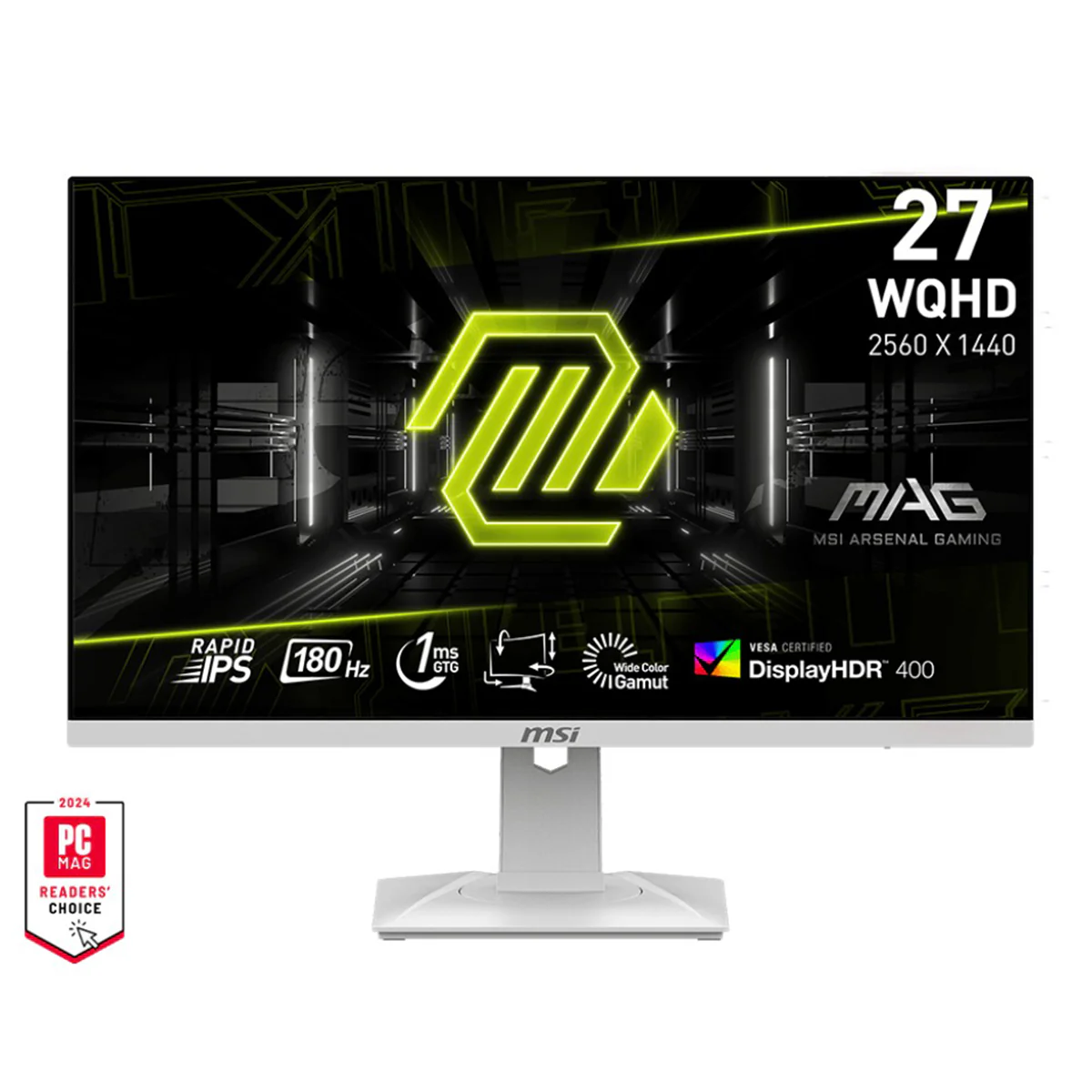 MSI MAG 274QRFW E20 27" WQHD (2560x1440) 200Hz 0.5ms GTG Rapid IPS Gaming Monitor with Tilt, Height, Swivel & Pivot Adjustment (White) - Image 2