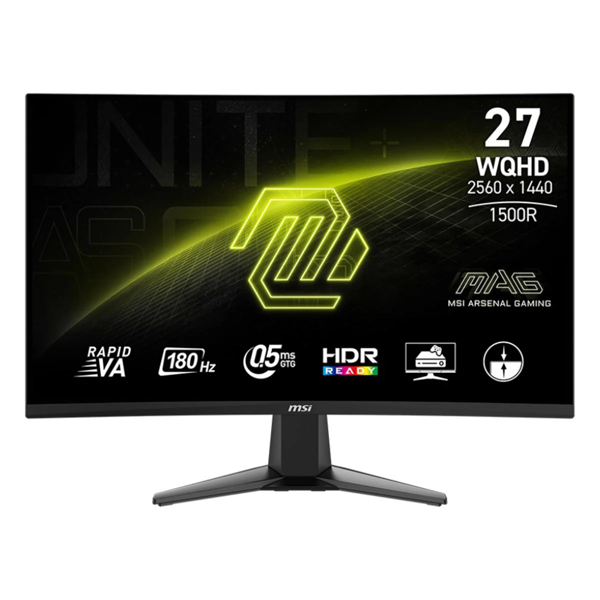MSI MAG 27CQ6F 27" WQHD (2560x1440) 180Hz 0.5ms GTG Rapid VA Curved Gaming Monitor - Image 2
