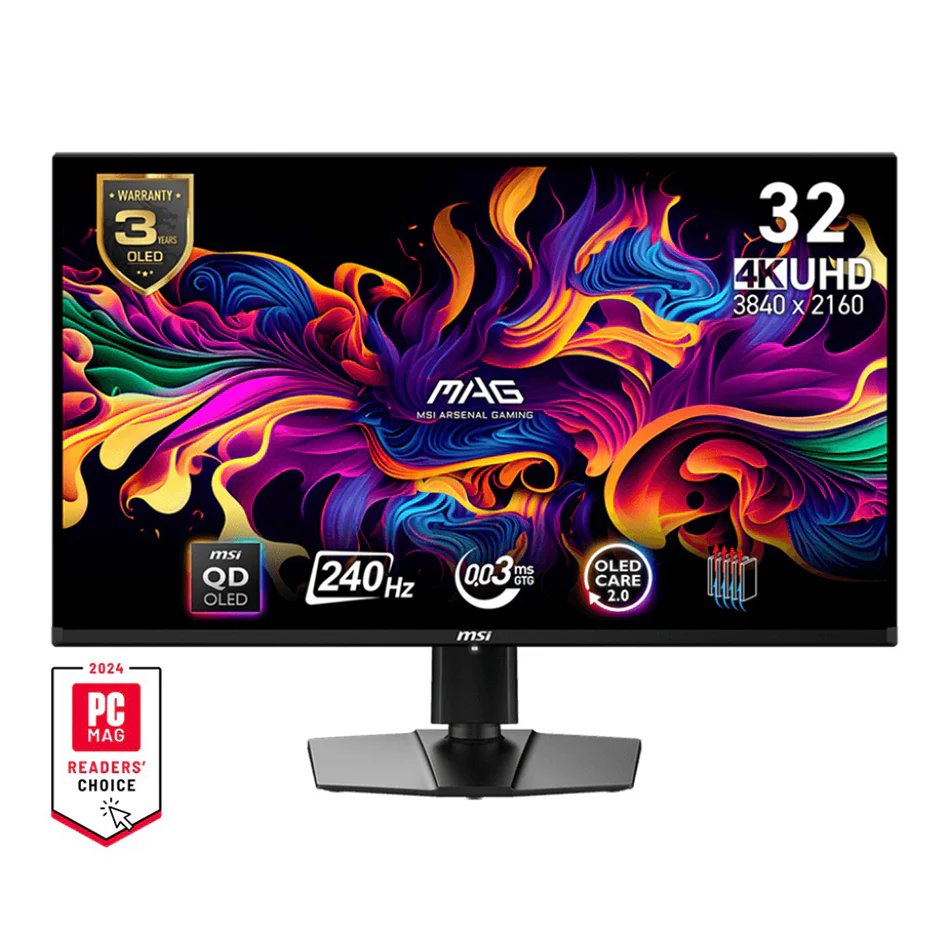 MSI MAG 321UPX 31.5" UHD (3840x2160) QD-OLED 240Hz 0.03Ms Flat Adaptive Sync Gaming Monitor (Black) - Image 2