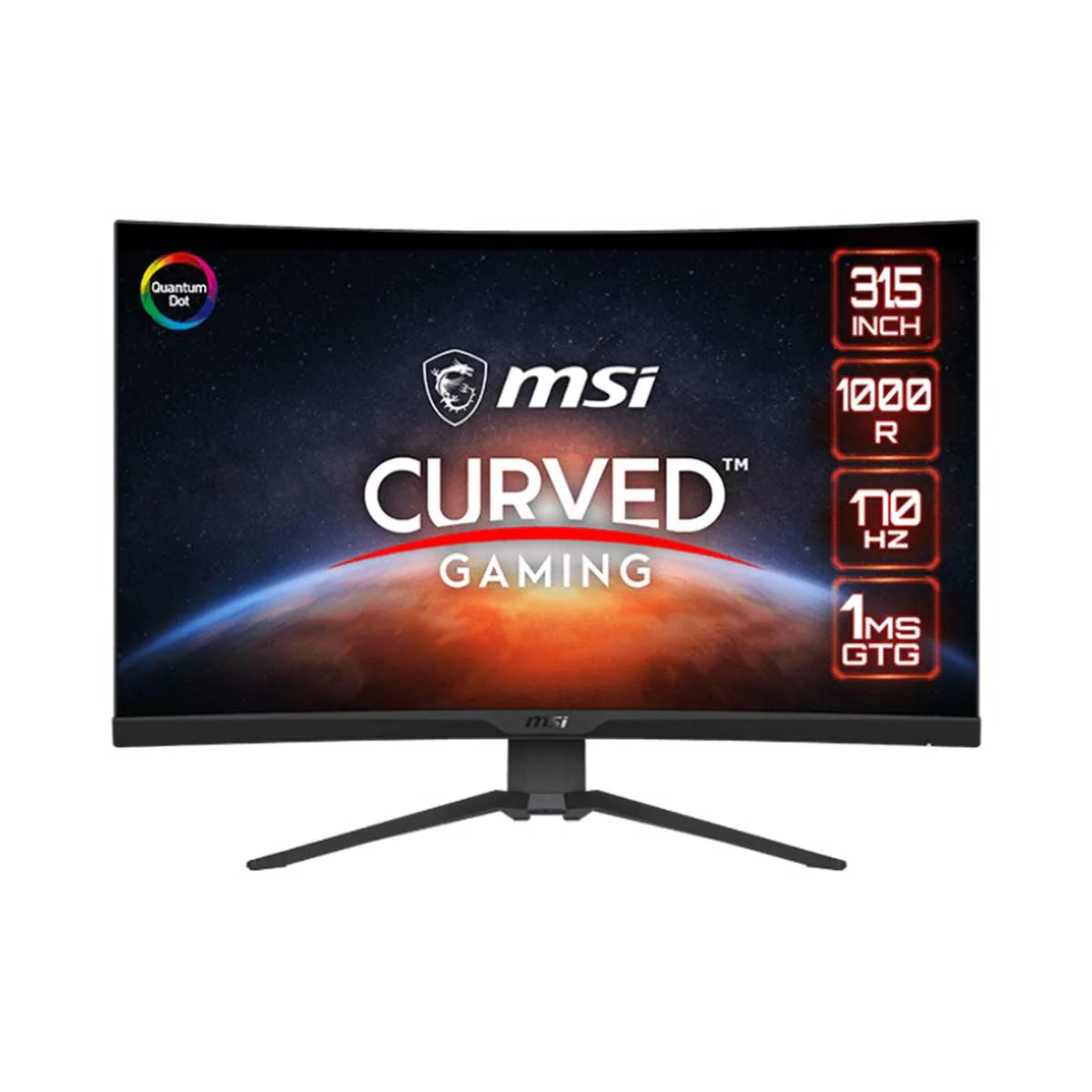MSI MAG 325CQRF-QD 31.5" WQHD 170Hz 1ms Rapid VA Curved Gaming Monitor - Image 2