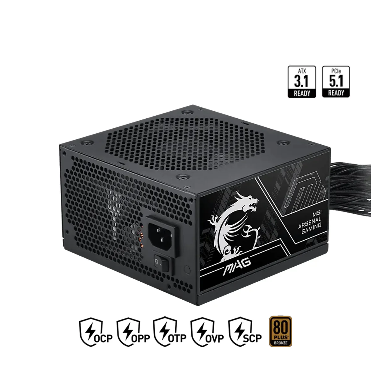 MSI MAG A750BN PCIE 5.0 III 750W 80+ Bronze Power Supply