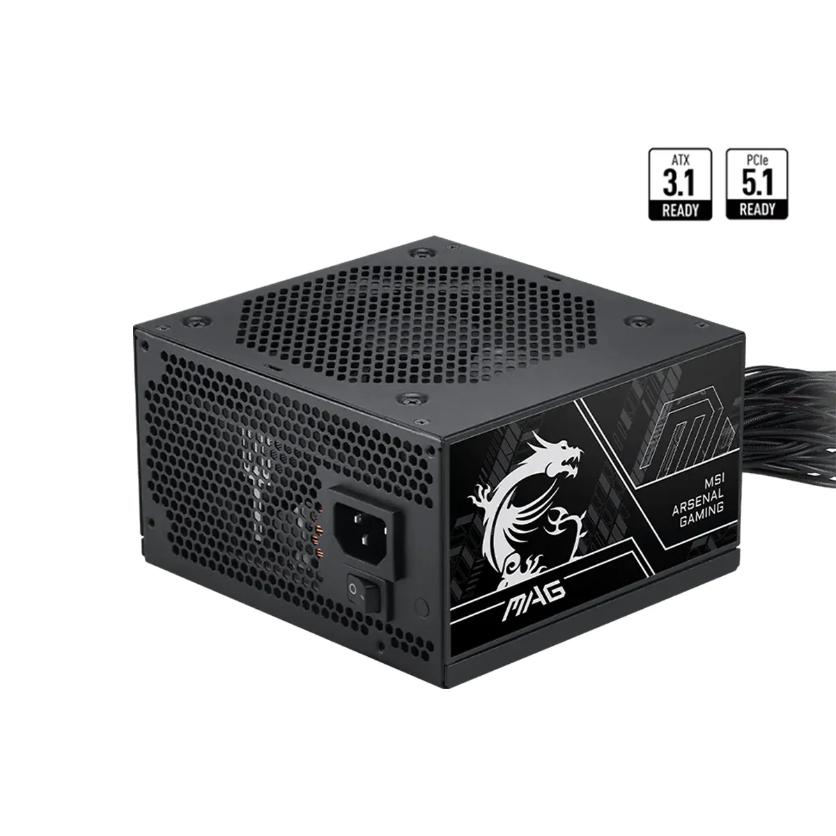 MSI MAG A750BN PCIE 5.0 III 750W 80+ Bronze Power Supply - Image 2