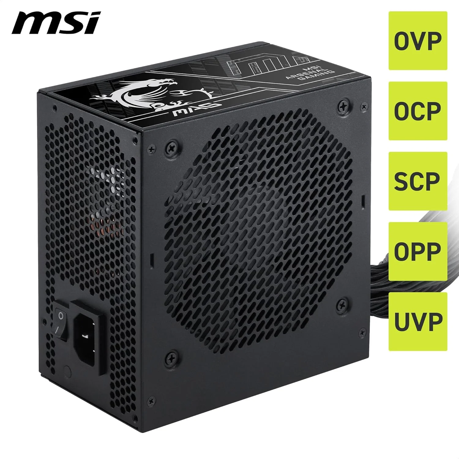 MSI MAG A750BN PCIE 5.0 III 750W 80+ Bronze Power Supply - Image 7