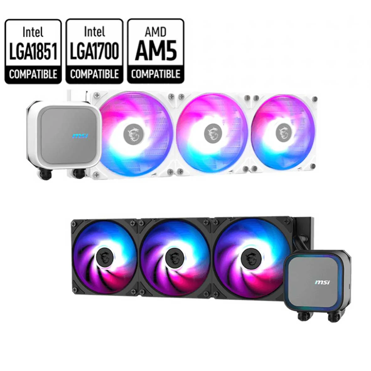 MSI MAG Coreliquid A13 360 RGB Liquid CPU Cooler (Black, White) - Image 6