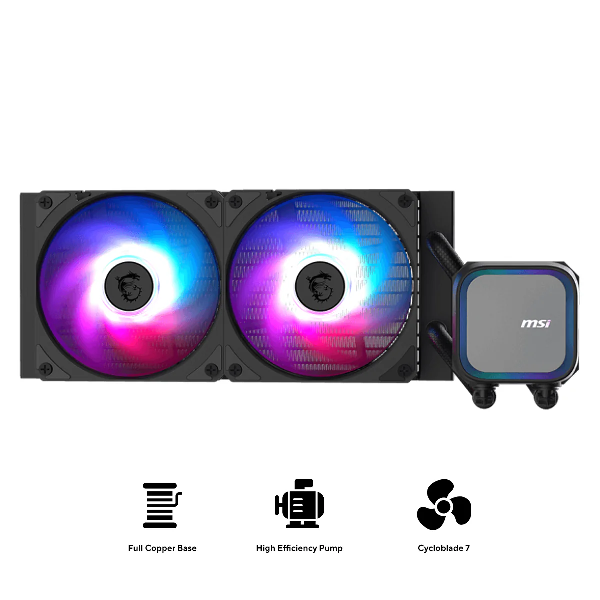 MSI MAG CoreLiquid A13 240 CPU Liquid Cooler (Black, White) - Image 2