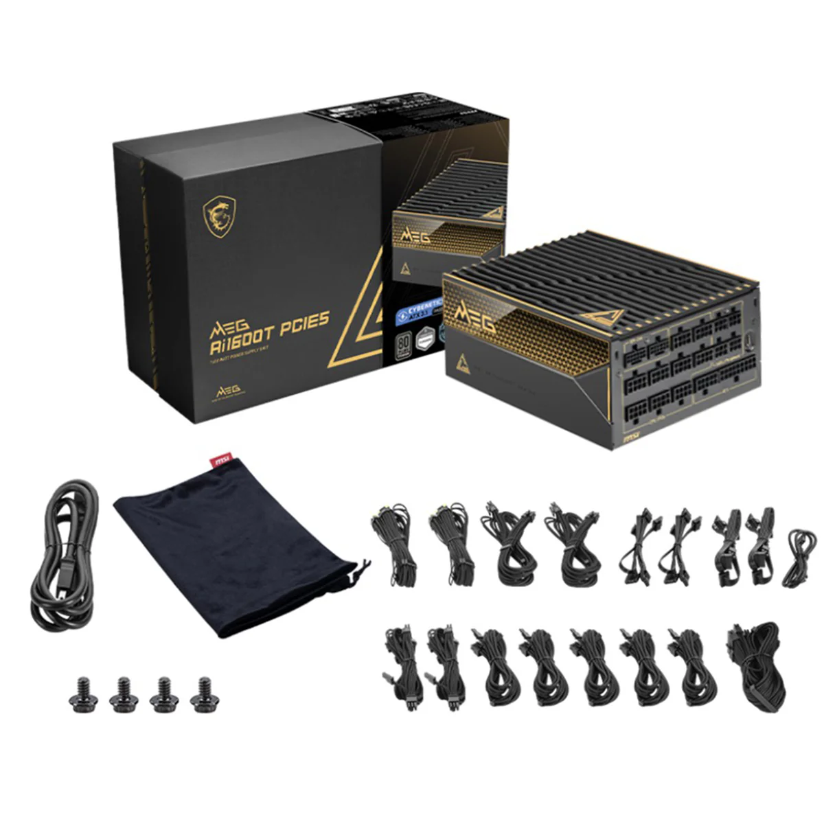 MSI MEG Ai1600T PCIe5 1600W 80+ Titanium Fully Modular Power Supply - Image 5