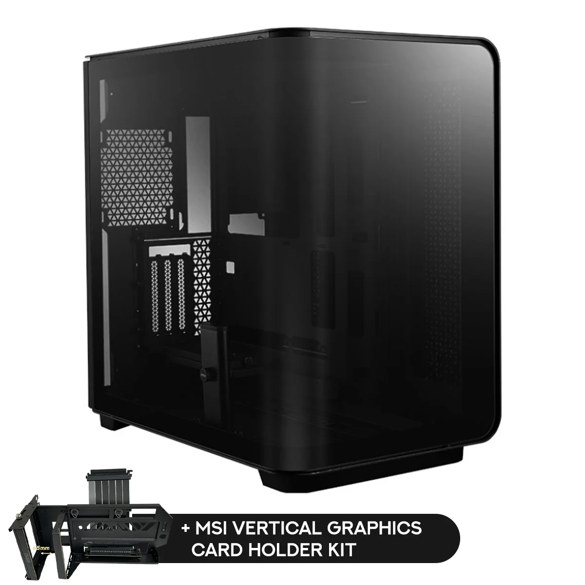 MSI Meg Maestro 700L PZ Mid-Tower Gaming Case (Black) + MSI Vertical Graphics Card Holder Kit