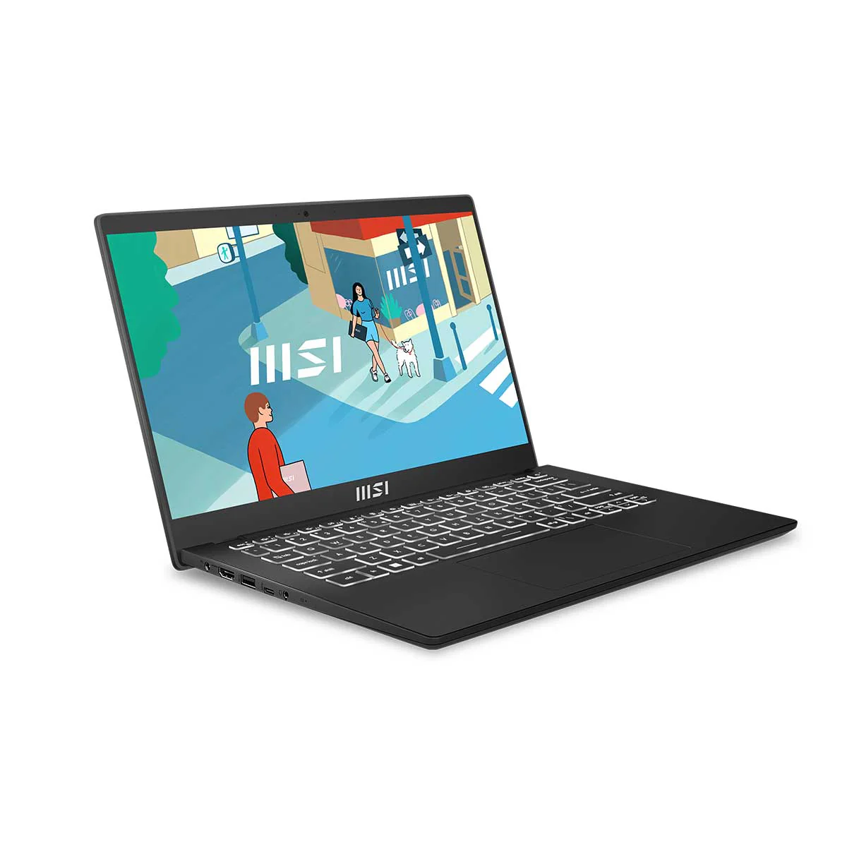 MSI Modern 14 C12MO-1033PH Laptop (Classic Black) | 14" FHD (1920X1080) IPS | i5-1235U | 16GB RAM | 512GB SSD | Intel Iris XE | Windows 11 | MS Office Home & Student 2021 | MSI Sleeve Bag GP - Image 4