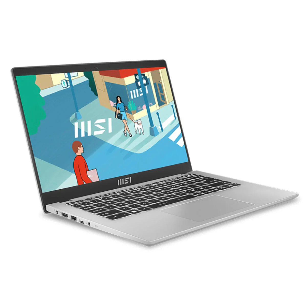 MSI Modern 14 C13M-1262PH Laptop (Urban Silver) | 14" FHD (1920x1080) IPS | i5-1335U | 16GB RAM | 512GB SSD | Iris Xe Graphics | Windows 11 Home + MS Office Home & Student 2021 + MSI Sleeve Bag GP - Image 2