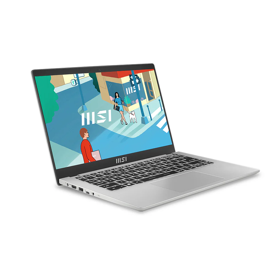 MSI Modern 14 C7M-271PH Laptop (Urban Silver) | 14" FHD (1920x1080) IPS | Ryzen 5 7530U | 16GB RAM | 512GB SSD | RX Vega Graphics | Windows 11 Home | MSI Sleeve Bag GP - Image 2