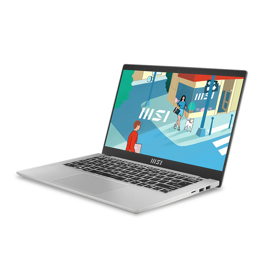 MSI Modern 14 C7M-271PH Laptop (Urban Silver) | 14" FHD (1920x1080) IPS | Ryzen 5 7530U | 16GB RAM | 512GB SSD | RX Vega Graphics | Windows 11 Home | MSI Sleeve Bag GP - Image 3