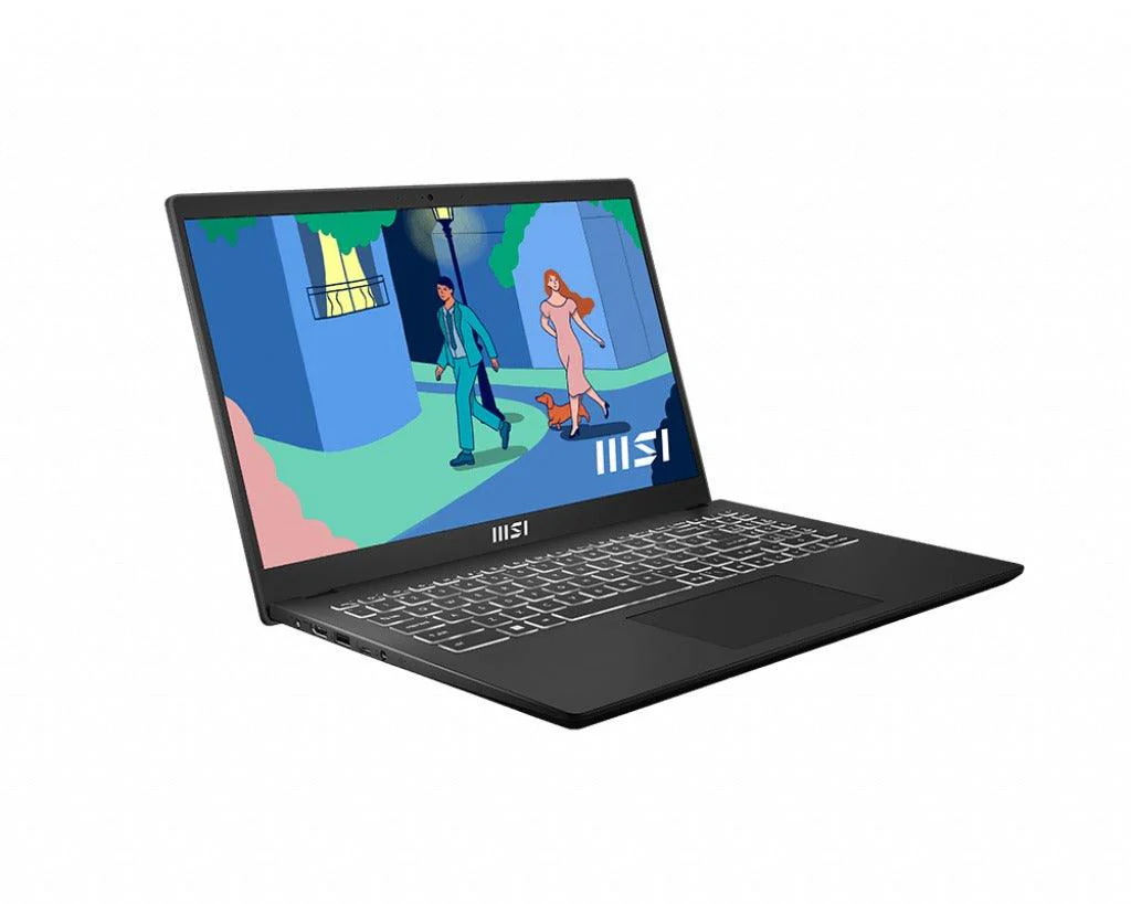 MSI Modern 15 B12M-045PH Premium Ultrabook (Classic Black) | 15.6" FHD | i7-1255U | 8GB DDR4 | 512 GB SSD | Iris Xe Graphics | Windows 11 | MSI Sleeve Bag GP - Image 3