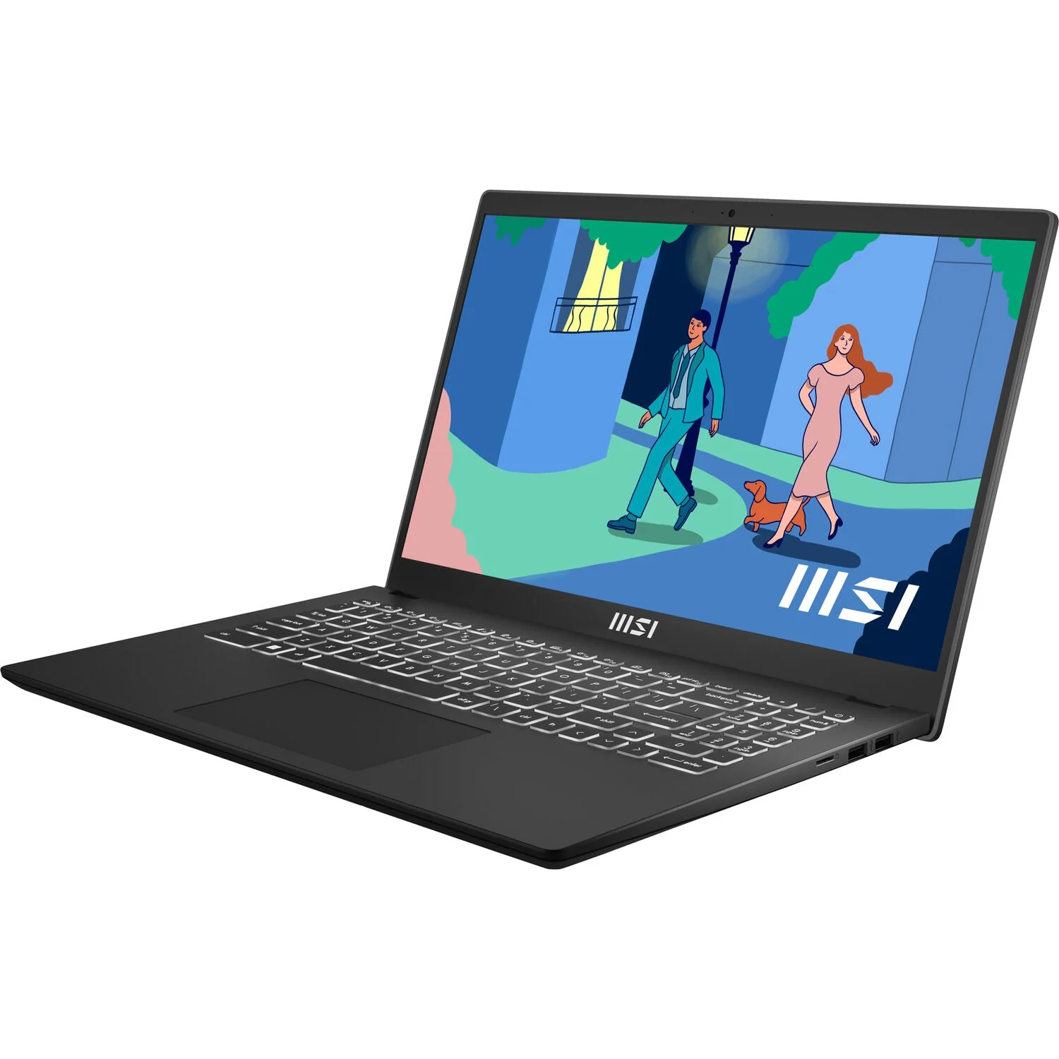 MSI Modern 15 B7M-277PH Laptop (Classic Black) | 15.6" FHD (1920x1080) | Ryzen 7 7730U | 16GB RAM | 512GB SSD | AMD Radeon Graphics | Windows 11 Home | MSI Sleeve Bag GP - Image 2