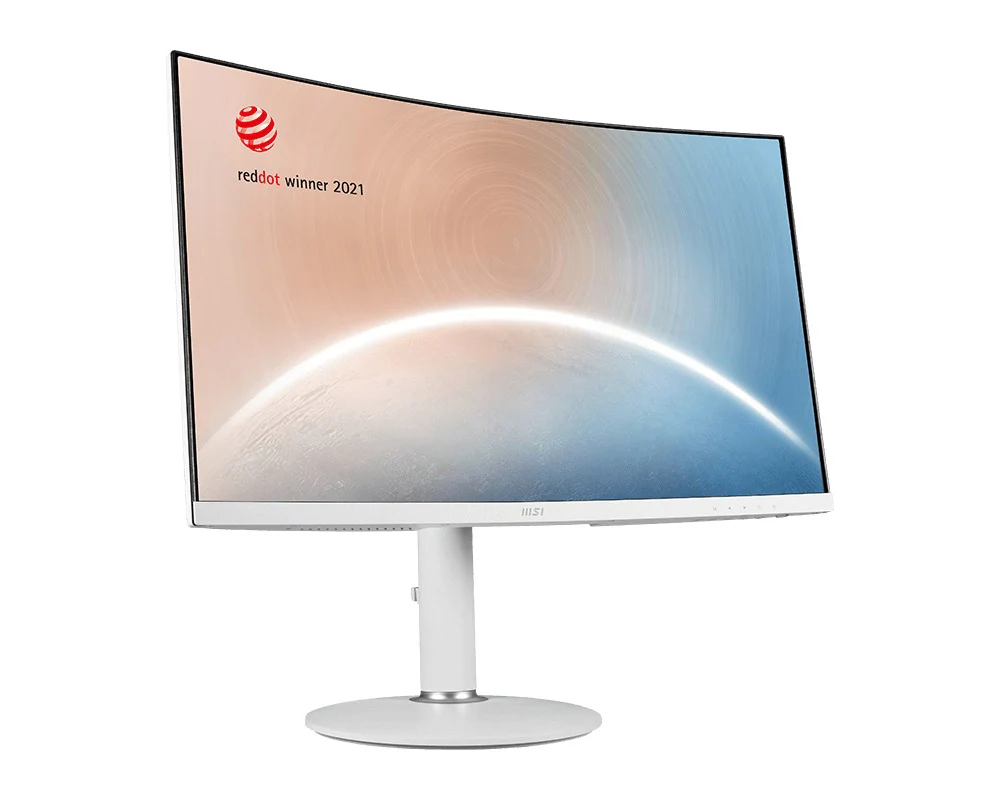 MSI Modern MD271CPW 27" FHD 75Hz Business & Productivity Curved Monitor (White) - Image 3