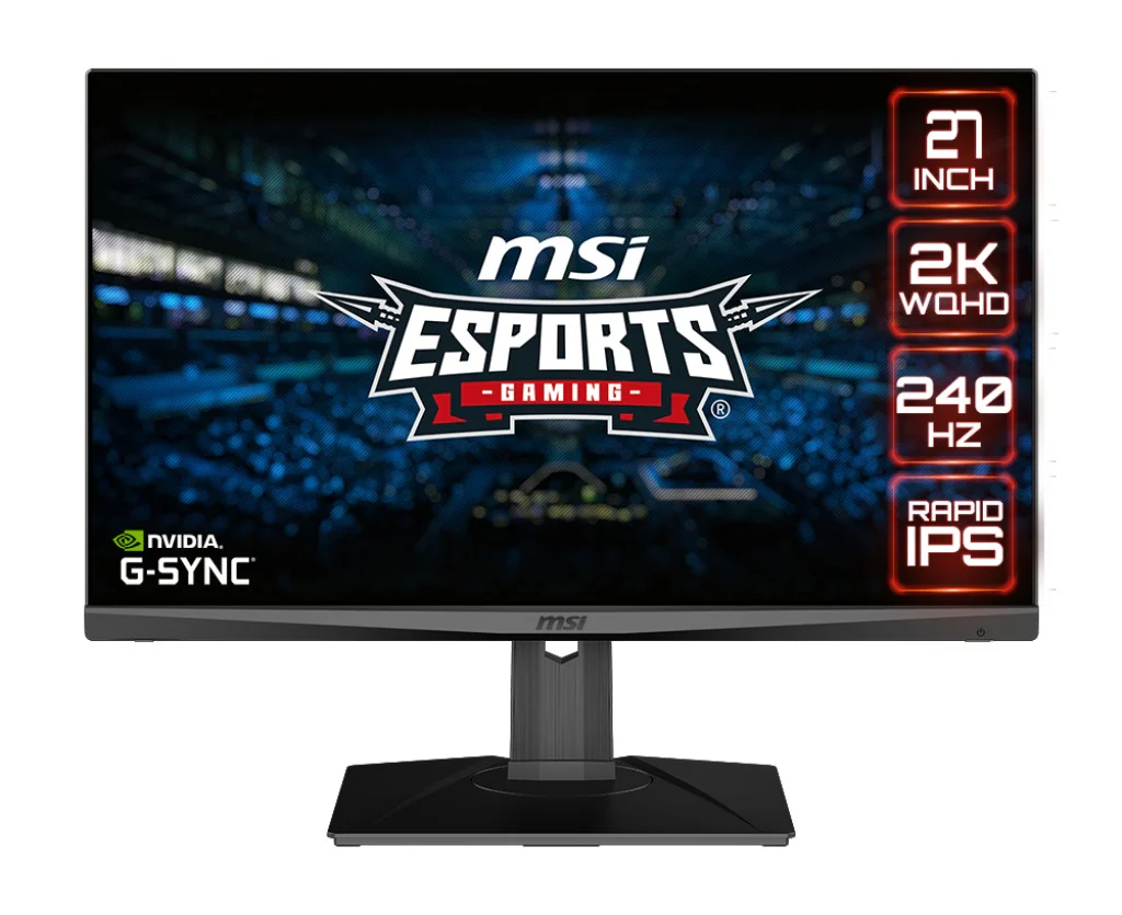 MSI Optix MAG274QRX 27" WQHD Rapid IPS 1ms GTG 240Hz G-Sync Compatible eSports Gaming Monitor (Black) - Image 5
