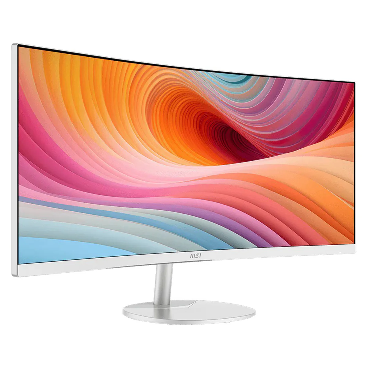 MSI Pro MP341CQW E12 34" UWQHD (3440x1440) 120Hz 1ms MPRT/4ms GTG VA Business & Productivity Monitor with Tilt Adjustment (White) - Image 6