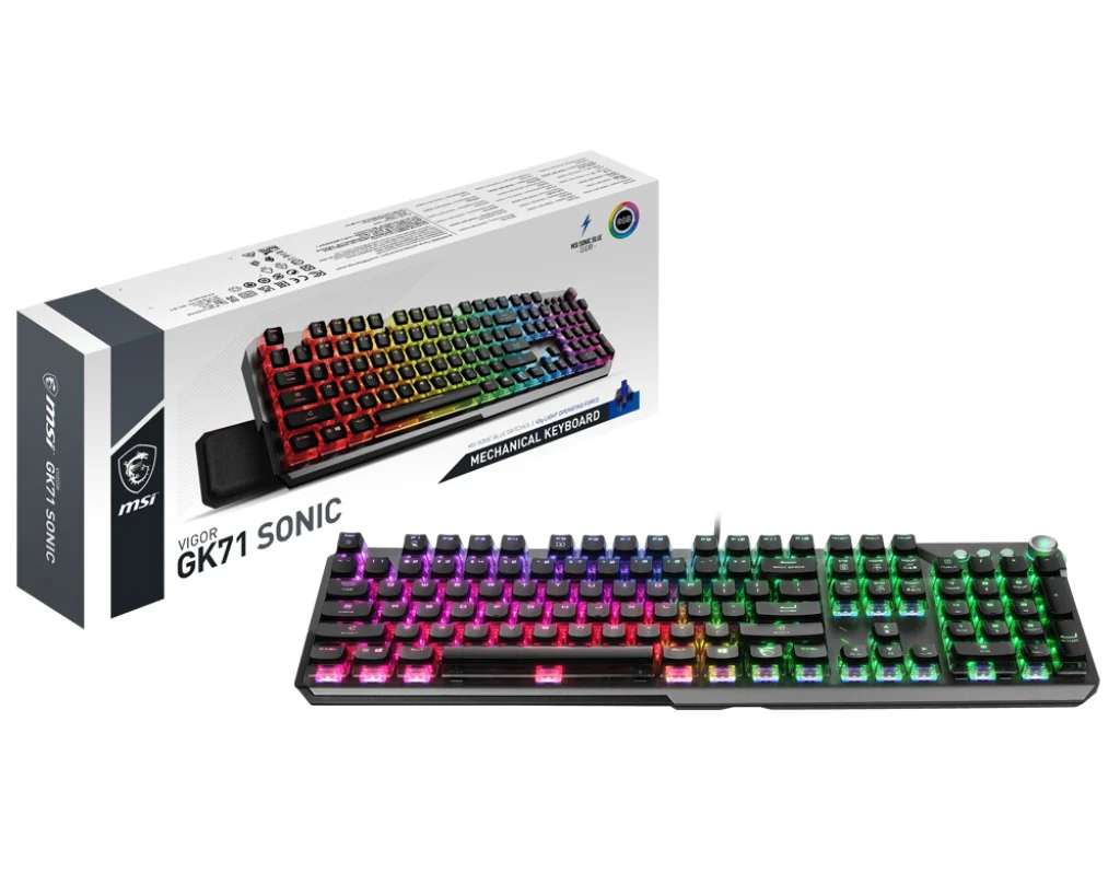 MSI Vigor GK71 Sonic Mechanical Gaming Keyboard (Sonic Blue Clicky Switch) - Image 5