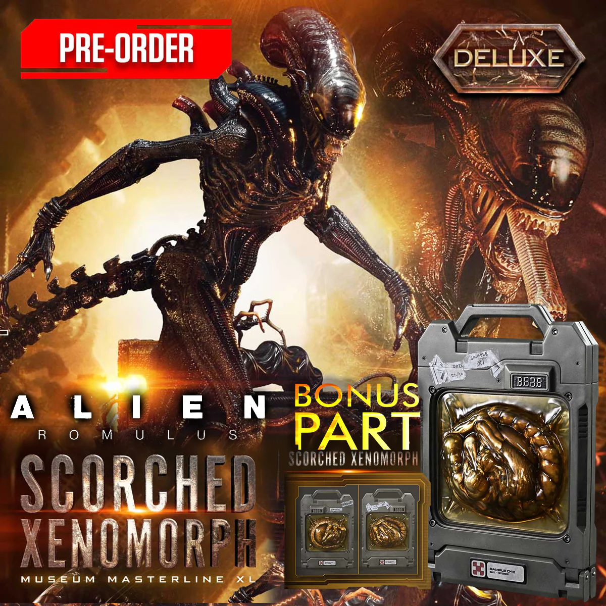 Museum Masterline XL Alien: Romulus Scorched Xenomorph (Deluxe Bonus Edition Version) Pre-Order Downpayment