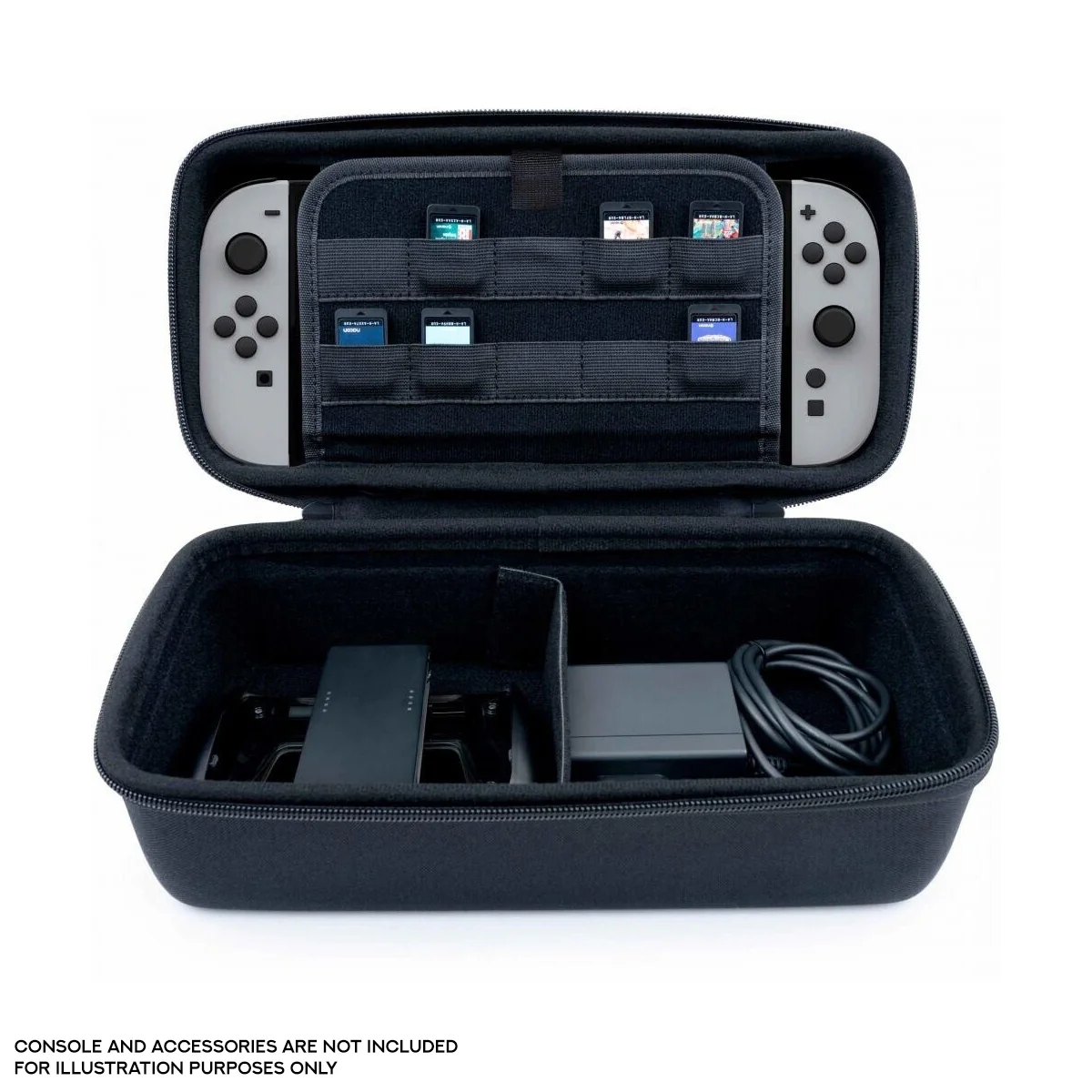 Nacon Protection Case XL for Nintendo Switch 2 / Nintendo Switch OLED / Nintendo Switch Lite / Nintendo Switch (Black) (SWITCHNEWPOUCHXLBLA) - Image 3