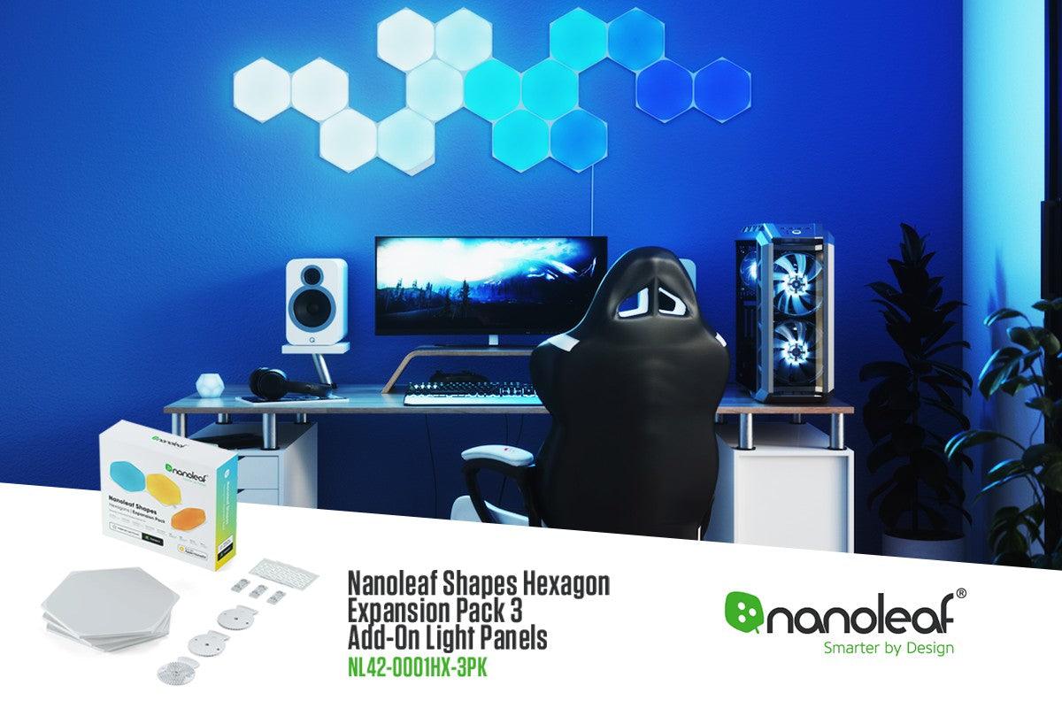 NANOLEAF SHAPES NL42-0001HX-3PK HEXAGON EXPANSION PACK 3 ADD-ON LIGHT PANELS - Image 2