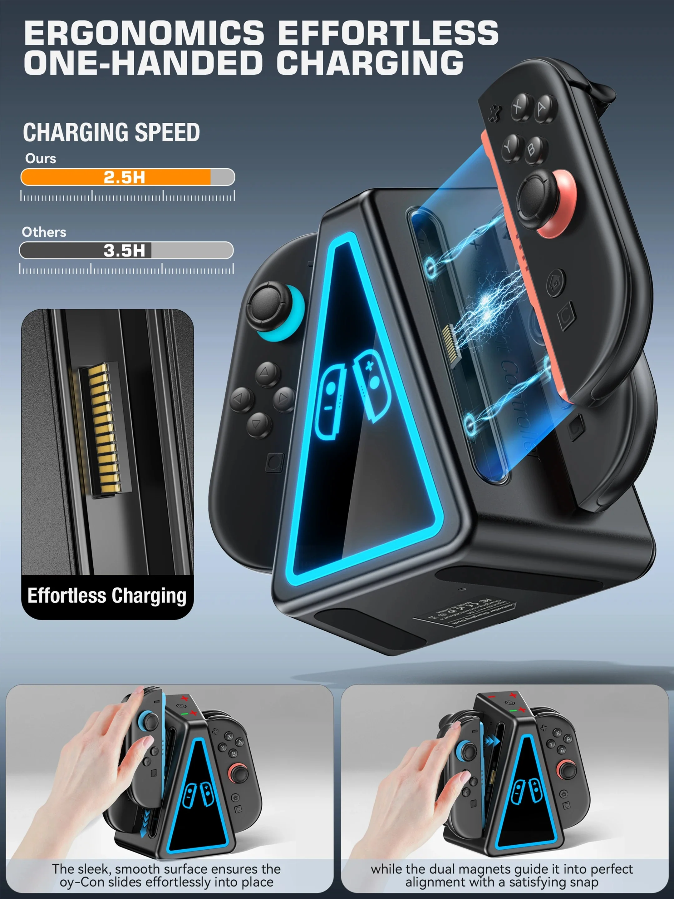 Nintendo Switch 2 Controller Charging Dock (Black) (VG-SW217) - Image 4