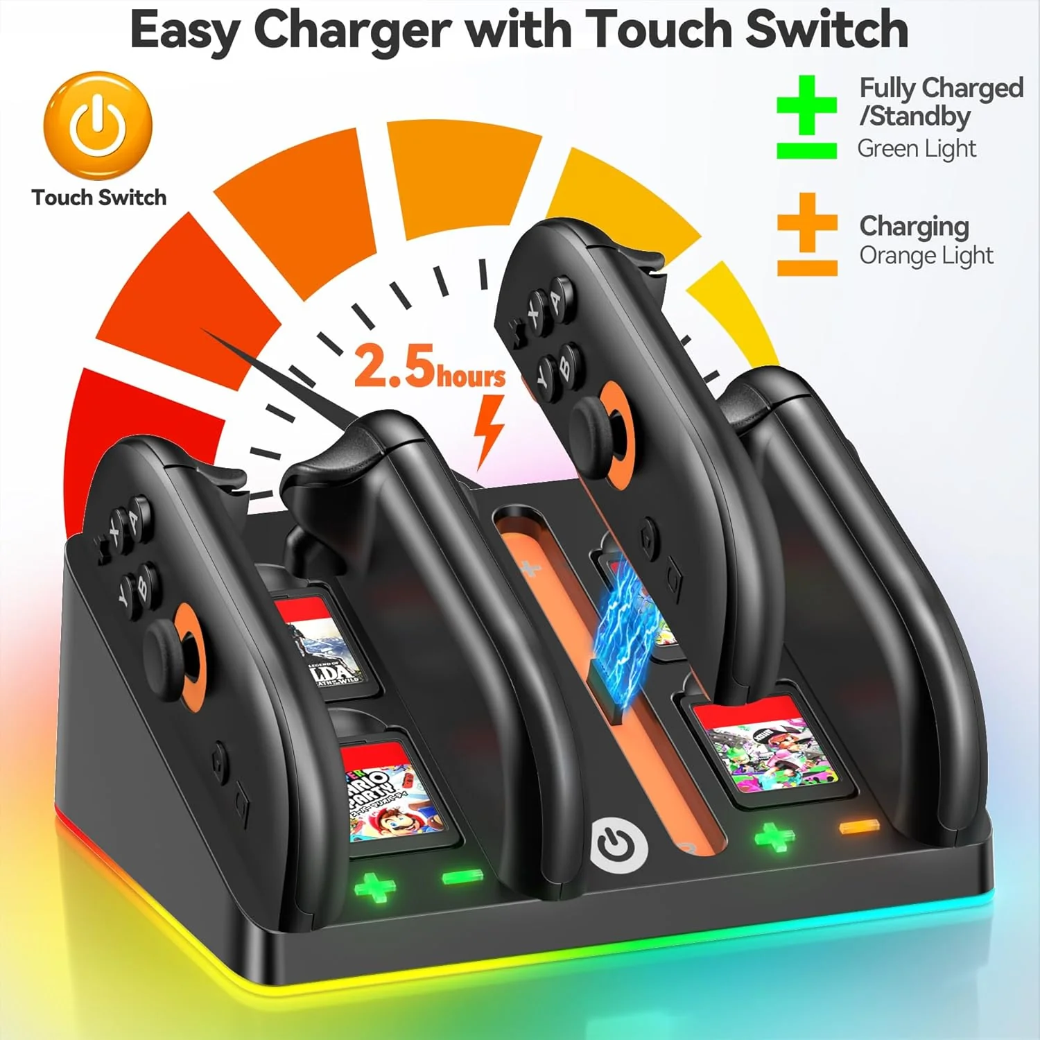 Nintendo Switch 2 Controller Charging Dock (Black) (VG-SW223) - Image 3
