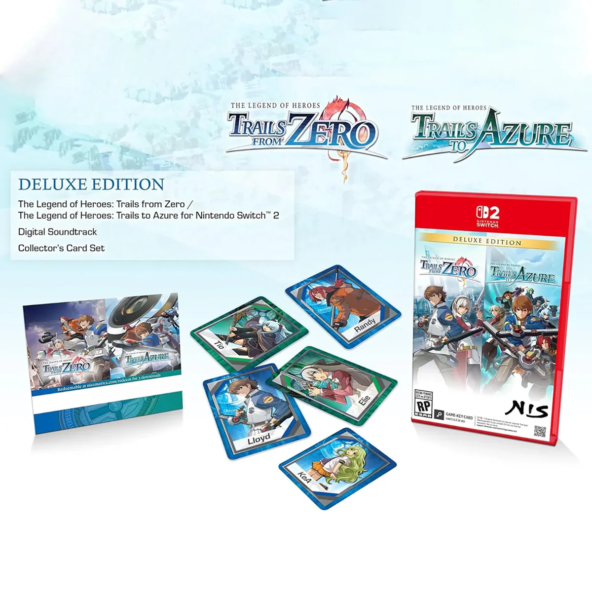 Nintendo Switch 2 The Legend of Heroes: Trails from Zero / The Legend of Heroes: Trails to Azure - Deluxe Edition [Game-Key Card] Pre-Order Downpayment - Image 2