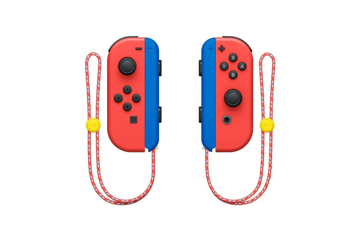 Nintendo Switch Console Mario Red & Blue Edition (Includes Carrying Case) + NSW Dobe Dust-Proof Kit Include Rubber Plug & Toughened Glass Film (TNS-862) Bundle - Image 2