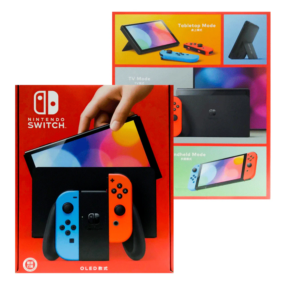 Nintendo Switch Console With Red/Blue Joycon (OLED Model) Standalone + NSW Dobe Glass Film For N-S Oled (TNS-1156) Bundle - Image 6