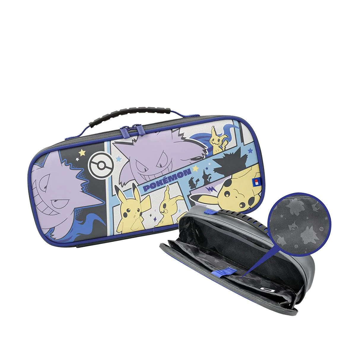 NSW HORI Cargo Pouch Compact Pikachu & Gengar With Mimikyu Nintendo Switch / Nintendo Switch OLED Model (NSW-412A) - Image 2