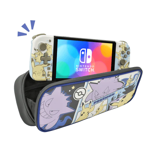 NSW HORI Cargo Pouch Compact Pikachu & Gengar With Mimikyu Nintendo Switch / Nintendo Switch OLED Model (NSW-412A) - Image 5